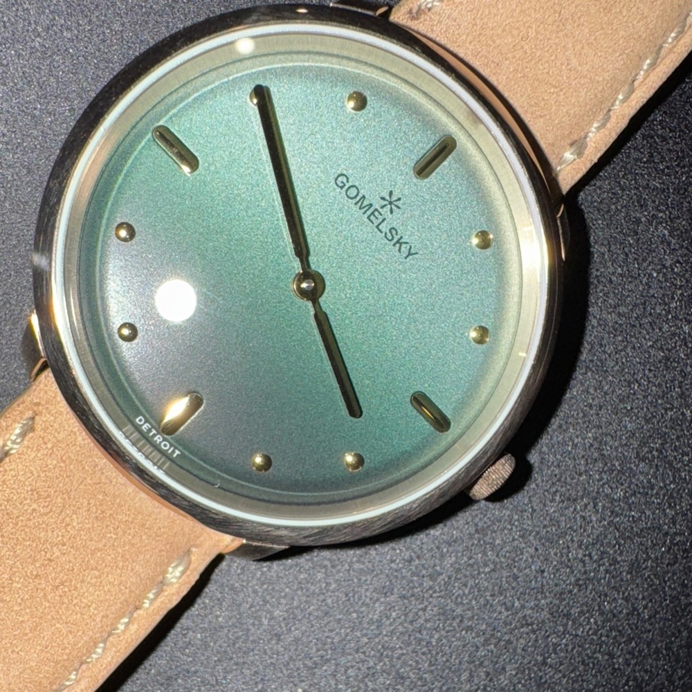 Gomelsky Teal and Tan Leather Watch by Shinola - Picture 4 of 16